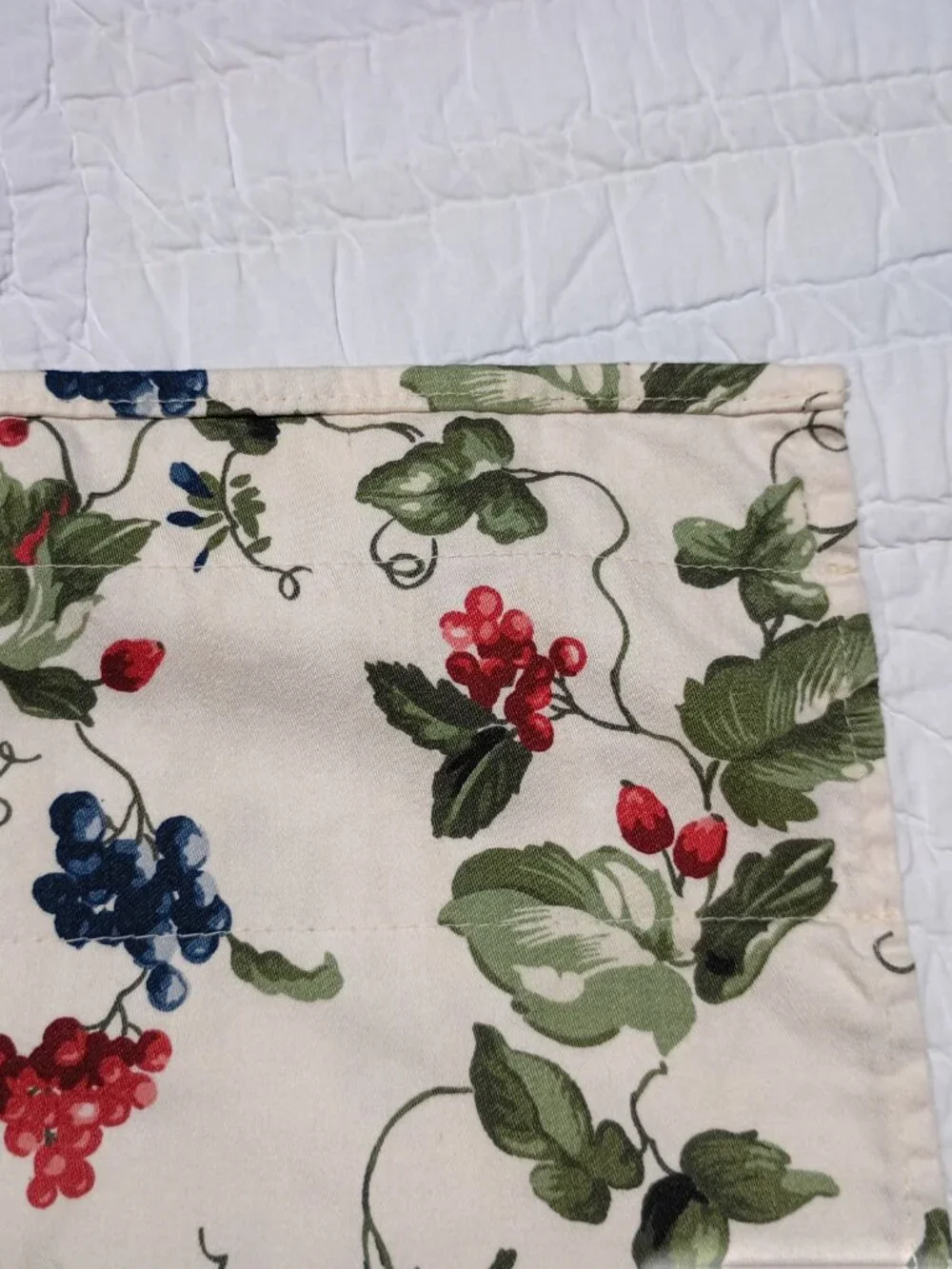 Pair of Vintage Waverly Pleasant Valley Curtain Valances Set of 2 Grapes Country